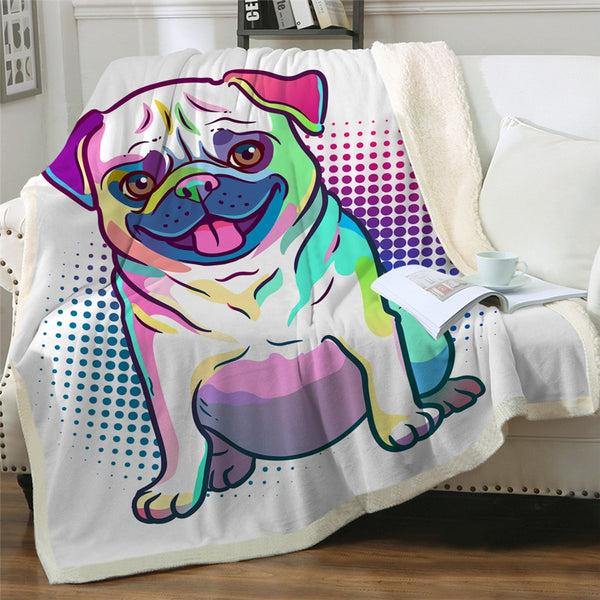 Pug Sherpa Blanket The Decor House