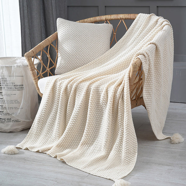 Knitted Tassel Throw The Decor House
