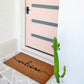 Cursive Welcome Doormat Embossed