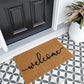 Cursive Welcome Doormat Embossed