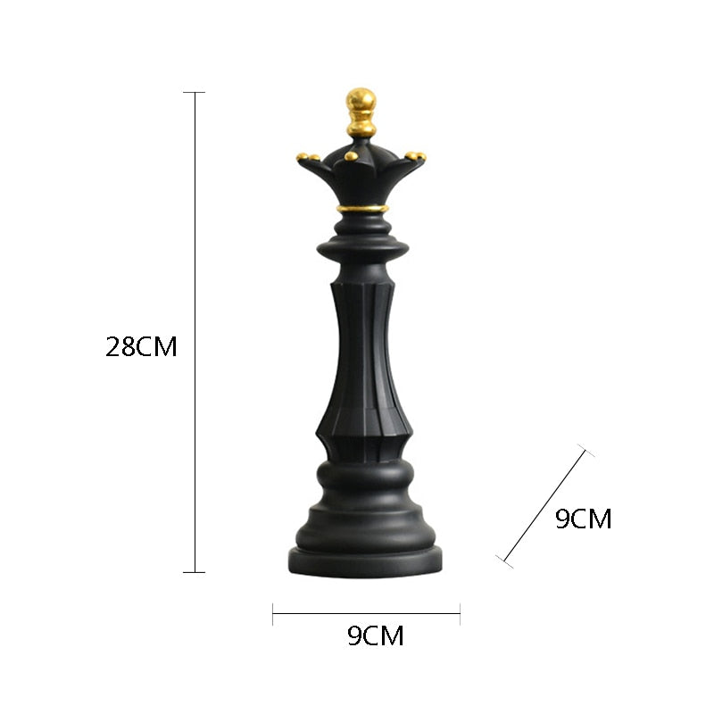 Resin Retro Chess Sculpture