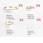 White with Golden Rim Tableware Set