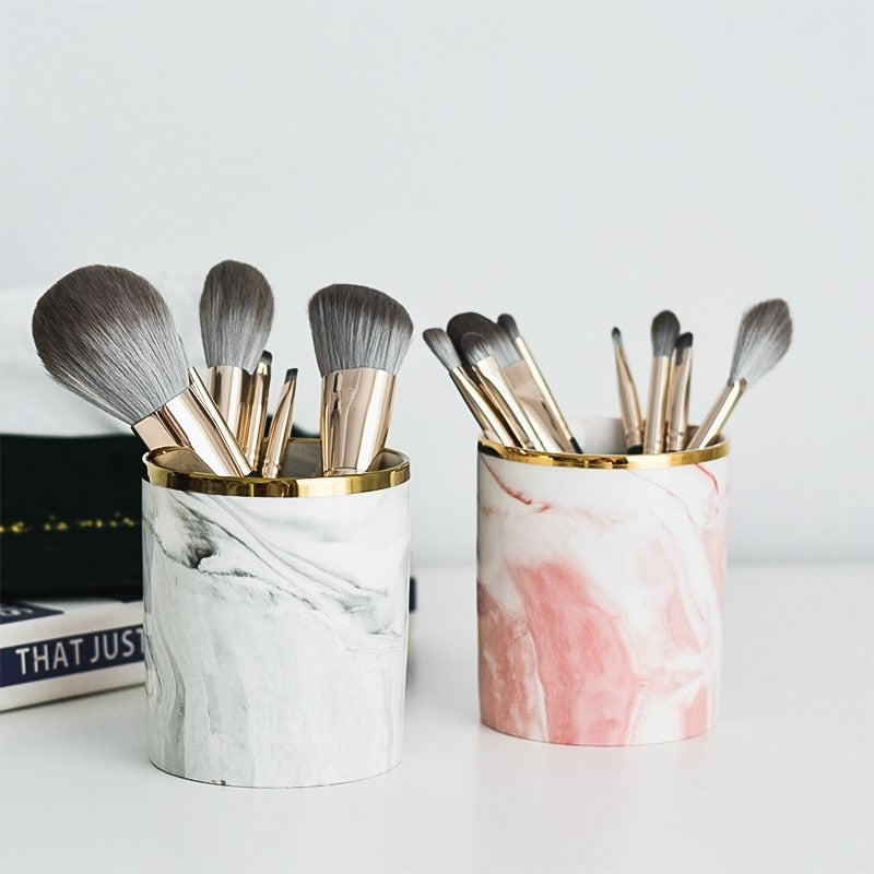 Marble Makeup Brush Organiser