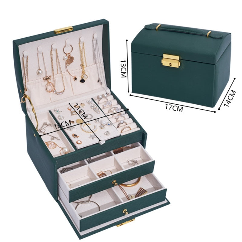 Portable Leather Jewellery Box