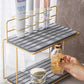 Golden Frame Bathroom Storage Rack