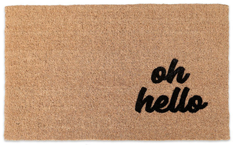 Oh Hello Doormat Embossed