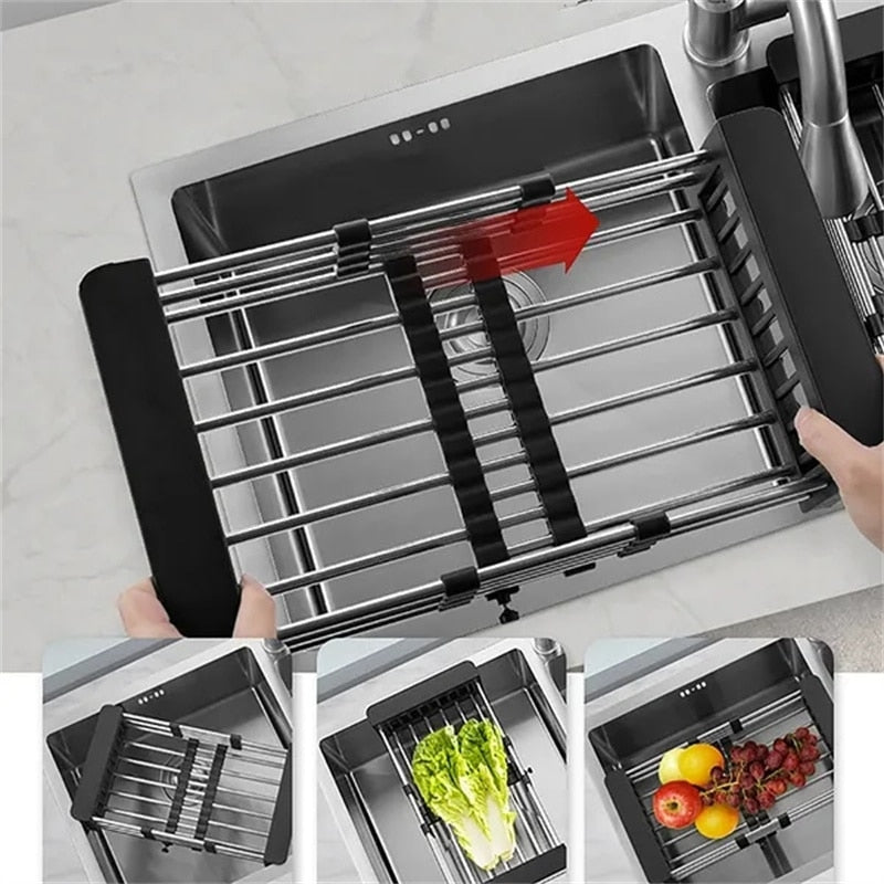 Adjustable Stainless Steel Sink Rack