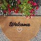 Welcome with Love Semi-Circle Doormat Embossed