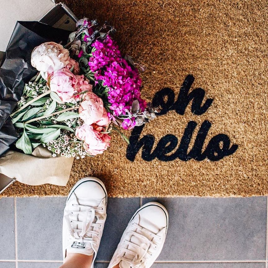 Oh Hello Doormat Embossed