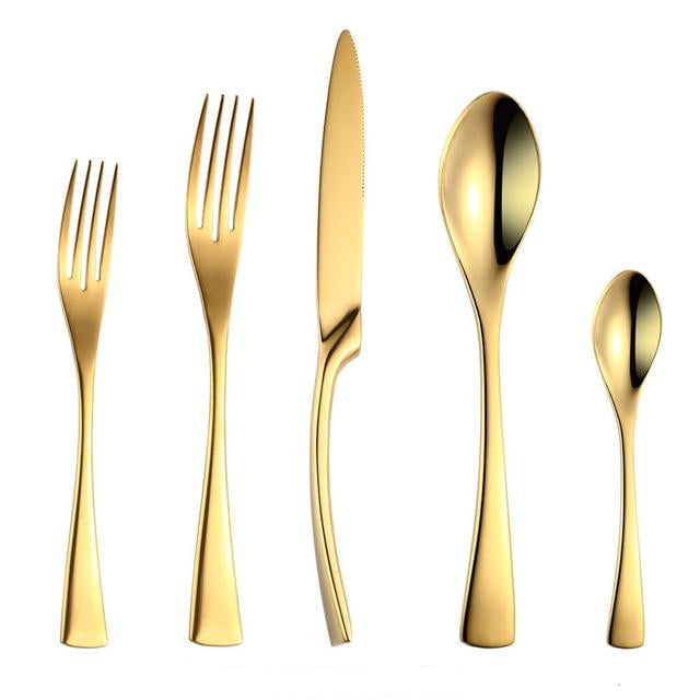 20 Piece Gold Cutlery Set