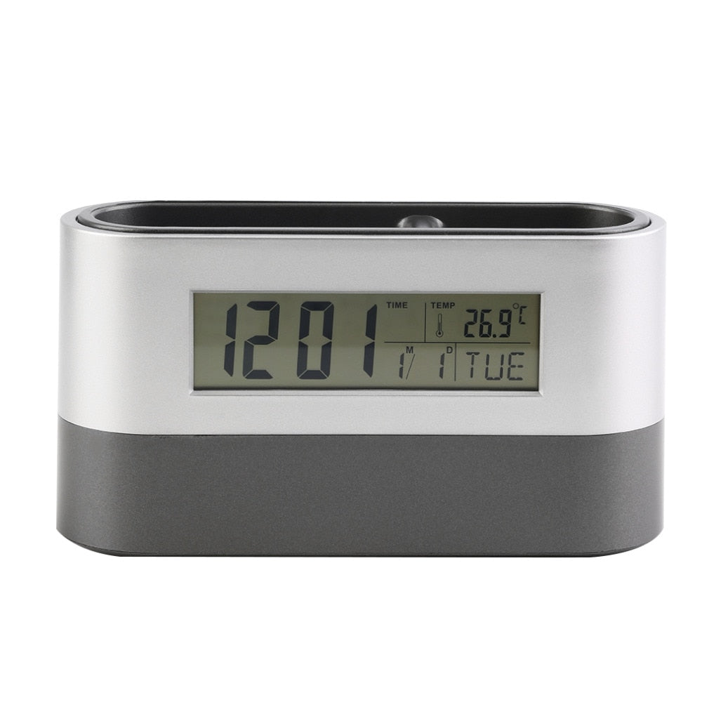 Desk Table Clock with Stationary Organiser