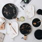 Black and White Marble Servingware