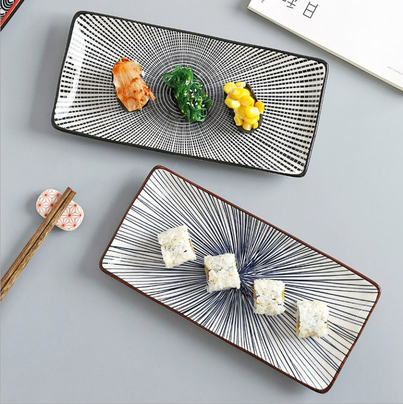 Itadakimasu Rectangle Serving Platters
