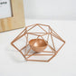Golden Geometric Candle Holders