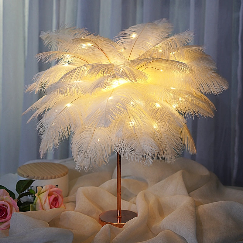 Diy feather online lamp