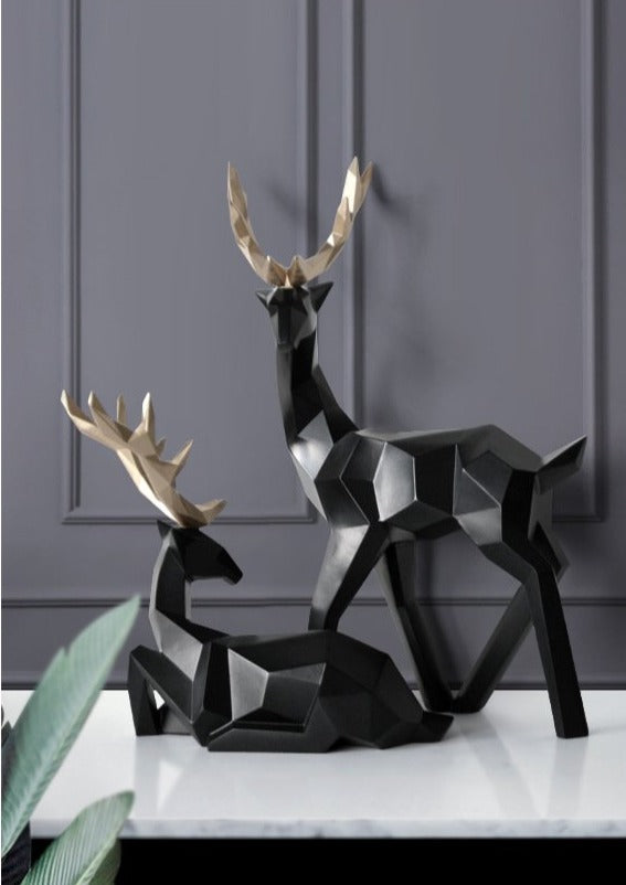 Geometric Deer Figurines