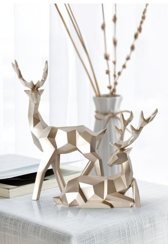Geometric Deer Figurines