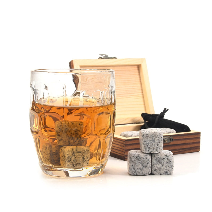 Reusable Stone Ice Cubes (Whiskey Stone Set)