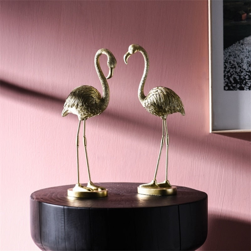 Gold Flamingo Decorative Ornament