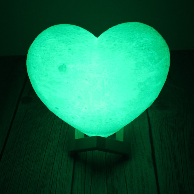 Love Heart Moon Lamp