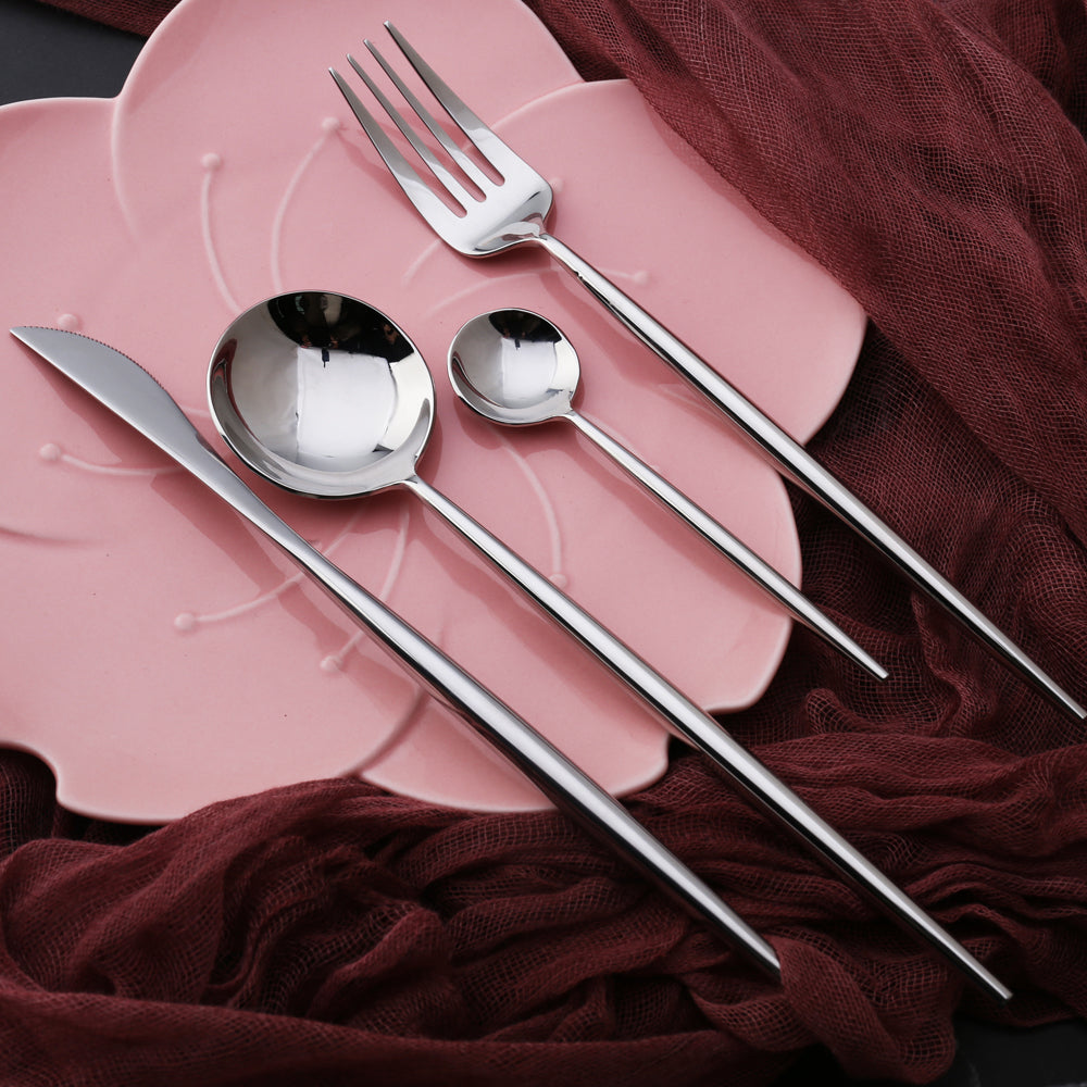 Stylish Silver Cutlery Set (4 Piece) - The Decor House