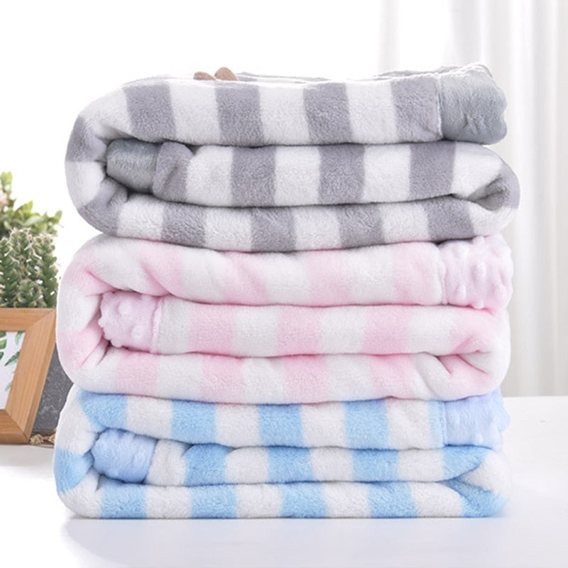 Thick Striped Blankets
