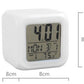 7 Colour Glowing Alarm Clock - The Decor House