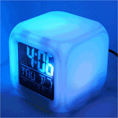 7 Colour Glowing Alarm Clock - The Decor House