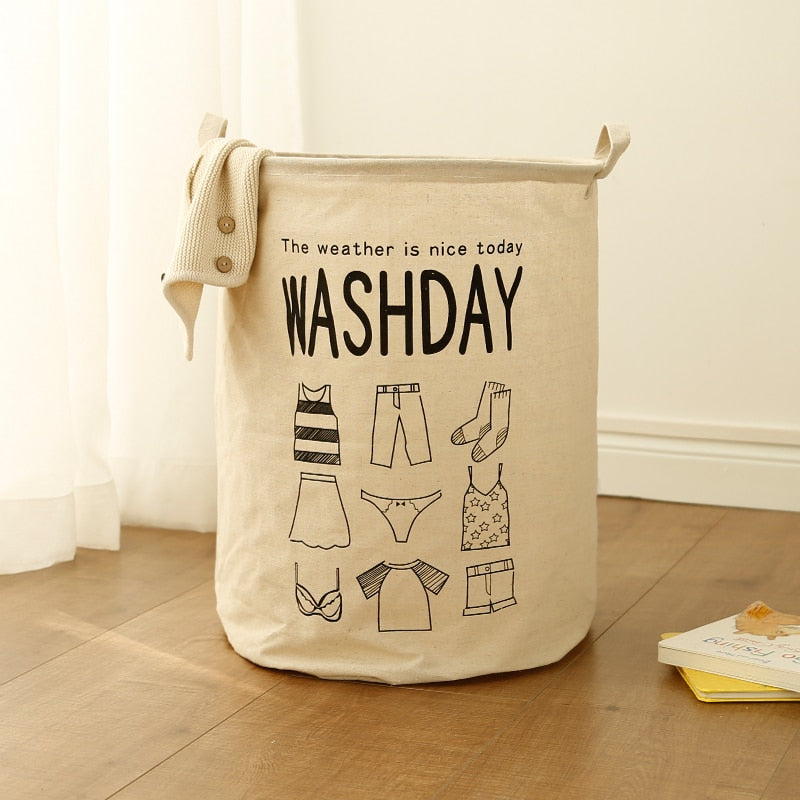 Foldable Laundry Bags with Slogans