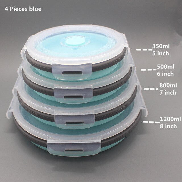 Collapsible Silicone Storage Containers