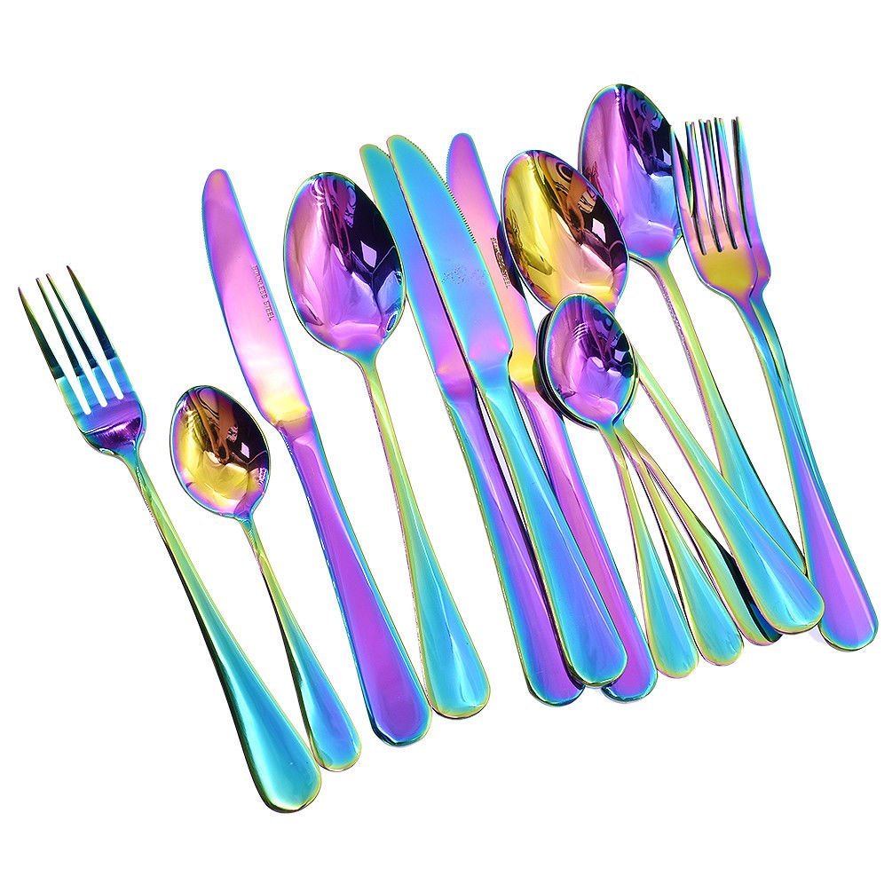 16 Piece Colourful Cutlery Set